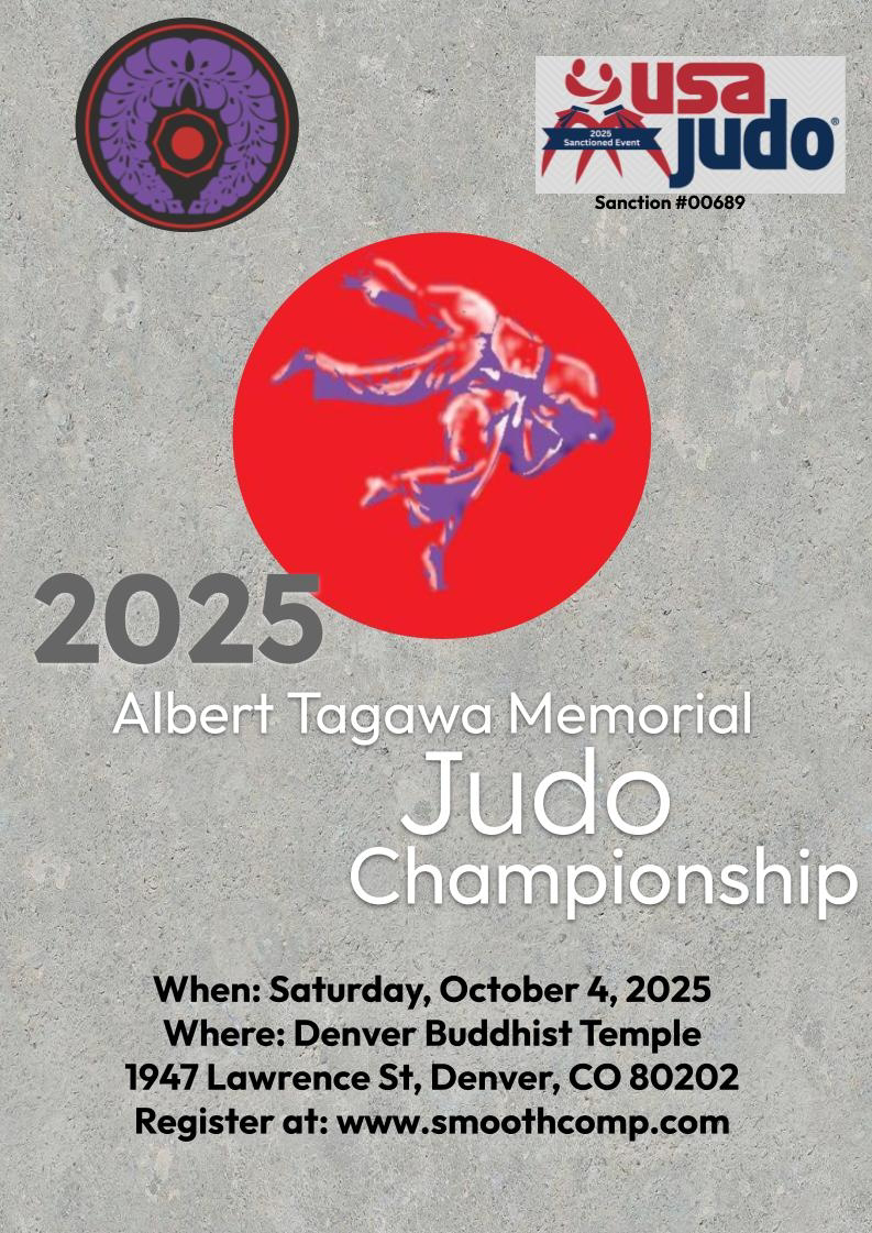 Albert Tagawa Memorial Judo Championship tournament flyer
